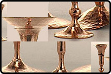 Handcrafted Copper Candleholders                     from Hessel Studios